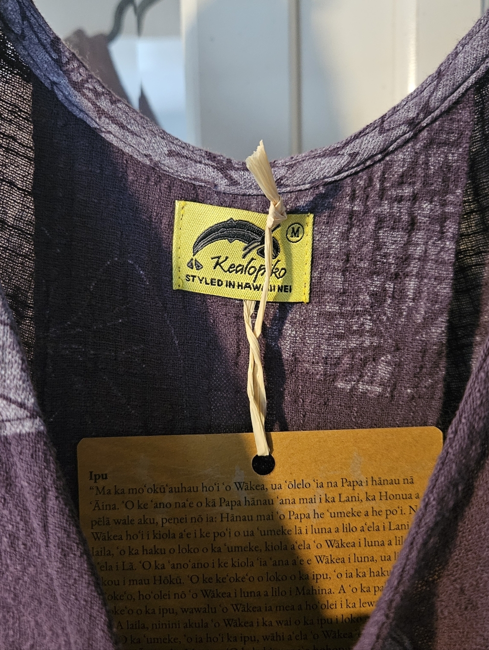 KEALOPIKO MAXI DRESS - SIZE MEDIUM - IPU GOURD PRINT - PURPLE COLOR - Picture 2 of 5